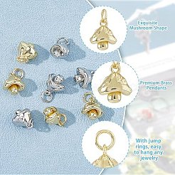 8 Pcs 2 Colors Rack Plating Brass Pendants&nbsp;KK-HS0001-15