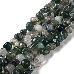 Natural Moss Agate Beads Strands&nbsp;G-D081-A02