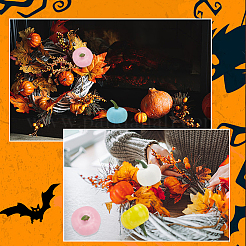 12Pcs 4 Colors Polyethylene Artificial Pumpkin&nbsp;DJEW-GF0001-71B
