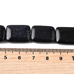Synthetic Blue Goldstone Beads Strands&nbsp;G-S386-A16