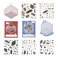 PET Plastic Picture Stickers&nbsp;DIY-TA0015-86