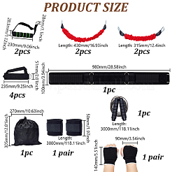 12Pcs Nylon Multi-Functional Resistance Band Training Set&nbsp;AJEW-GA0010-96
