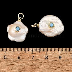 Natural Baroque Keshi Pearl Pendants&nbsp;PALLOY-JF06005