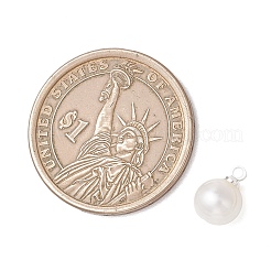 Natural Cultured Freshwater Pearl Two Sides Polished Charms&nbsp;PALLOY-JF05091