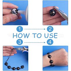 DIY Blank Dome Flat Round Link Connector Making Kit&nbsp;DIY-UN0003-77A-B