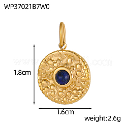 304 Stainless Steel & Natural & Synthetic Gemstone Beaded Pendants&nbsp;STAS-OY010-26G