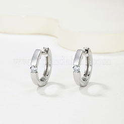 925 Sterling Silver Pave Moissanite Hoop Earrings for Women&nbsp;DZ9023