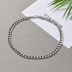 Tarnish Resistant Unisex 304 Stainless Steel Cuban Chain Necklaces&nbsp;NJEW-JN03489-02