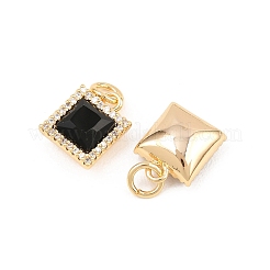 Brass Micro Pave Cubic Zirconia Pendants&nbsp;KK-H538-23B-G