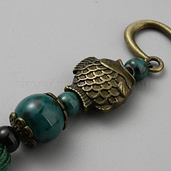 Chinese Style Alloy Feather Bookmarks&nbsp;AJEW-WH0515-34B-AB