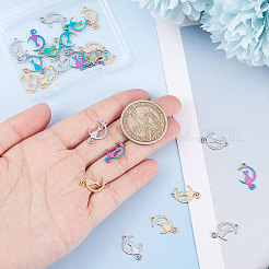 30Pcs 3 Colors 304 Stainless Steel Pendants&nbsp;STAS-BBC0001-40