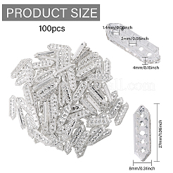 100Pcs Alloy Crystal Rhinestone Spacers Bars&nbsp;FIND-CA0009-71B
