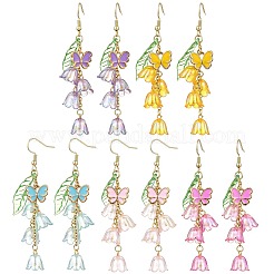 Flower Acrylic Dangle Earrings&nbsp;EJEW-JE06250