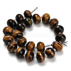 Natural Tiger Eye Beads Strands&nbsp;G-L642-I05-18x13mm