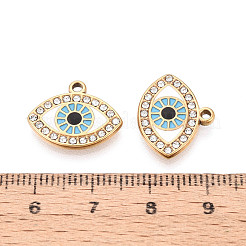 304 Stainless Steel Rhinestone Pendants&nbsp;STAS-N110-53A-G