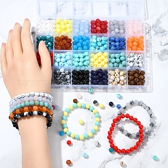 600Pcs 24 Colors Opaque Acrylic Beads&nbsp;MACR-YW0003-26