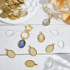 30Pcs Oval Alloy Pendant Cabochon Settings&nbsp;DIY-SP0006-91