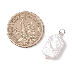 Natural Baroque Pearl Keshi Pearl Pendants&nbsp;PALLOY-JF04966
