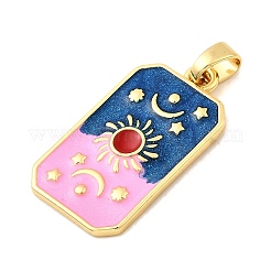 Brass Enamel Pendants&nbsp;KK-C134-34A-G