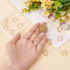 12Pcs Brass Stud Earring Findings&nbsp;KK-BC0010-37