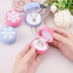 4Pcs 2 Colors Velvet Jewelry Packing Boxes&nbsp;VBOX-CA0001-003