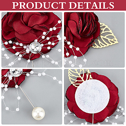 2Sets Silk Cloth Imitation Flower Wrist&nbsp;AJEW-CP0008-45