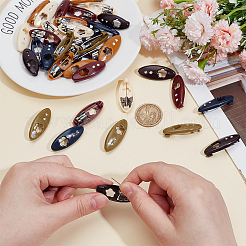 36Pcs Oval Plastic Cover Scarf Safety Pin&nbsp;JEWB-WH0001-44A