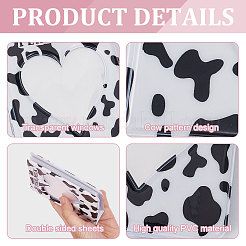 2 Books 2 Colors 3 Inch PVC Mini Love Heart Hollow Photocard Holder Book&nbsp;AJEW-CP0005-84