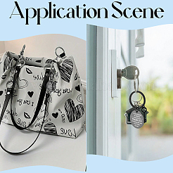 12Pcs Stainless Steel Keychains&nbsp;KEYC-BM0001-07B