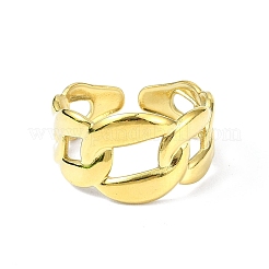 Ion Plating(IP) 304 Stainless Steel Open Cuff Ring&nbsp;RJEW-L109-039G