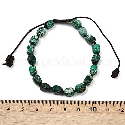 Dyed Natural Imperial Jasper Beads Braided Bead Bracelets for Men Women&nbsp;BJEW-D360-01B