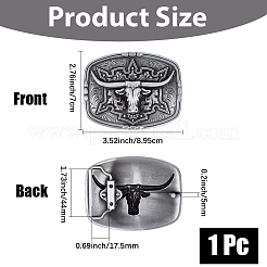 1Pc Alloy Belt Buckles&nbsp;FIND-CL0001-40AS