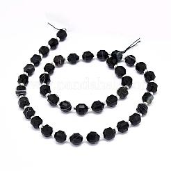 Natural Black Onyx Beads Strands&nbsp;G-O201B-52A