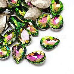 Glass Pointed Back Rhinestone Cabochons&nbsp;RGLA-A008-20x30mm-M