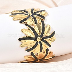 304 Stainless Steel Enamel Cuff Bangles for Women&nbsp;SA-CBAFD7D-02G