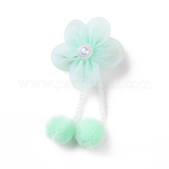 Flower Cloth Metallic Alligator Hair Clips&nbsp;PHAR-D013-01E