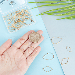 60Pcs 3 Style Brass Linking Rings&nbsp;KK-BBC0003-09