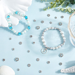 400Pcs 10 Style Tibetan Style Alloy Beads Flower Set&nbsp;FIND-SP0002-17