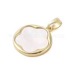 Brass Pave Shell Pendants&nbsp;KK-I712-46G