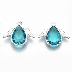 Faceted Glass Pendants&nbsp;GLAA-S191-001K-S-NR