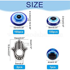 202Pcs Resin Evil Eye Cabochons&nbsp;CRES-NB0001-23