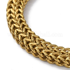Ion Plating(IP) 304 Stainless Steel Wheat Chain Necklaces&nbsp;NJEW-P288-15G