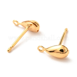 Brass Stud Earring Findings&nbsp;KK-F824-004G