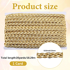 Polyester Braided Lace Ribbons&nbsp;OCOR-WH20018-23C