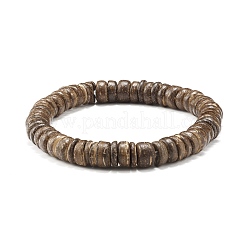 Flat Round Coconut Beads Stretch Bracelets Set&nbsp;BJEW-JB07010