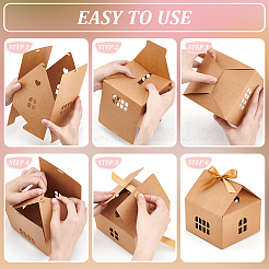 House Shape Cardboard Candy Storage Box&nbsp;CON-WH0084-89B