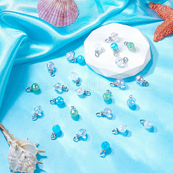 25Pcs Glass Pendants&nbsp;PALLOY-TAC0311