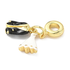 Brass Enamel European Dangle Charms&nbsp;KK-I355-23G-01