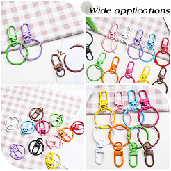 20Pcs 10 Colors Spray Painted Zinc Alloy Swivel Clasps&nbsp;FIND-SP0005-53