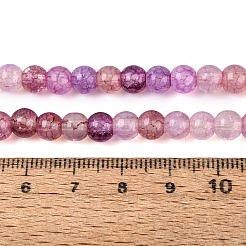 Ombre Effect Dyed Crackle Glass Beads Strands&nbsp;GLAA-Q106-01A-B22